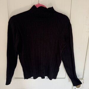 NWOT Saks Fifth Avenue Black Mock Neck Sweater